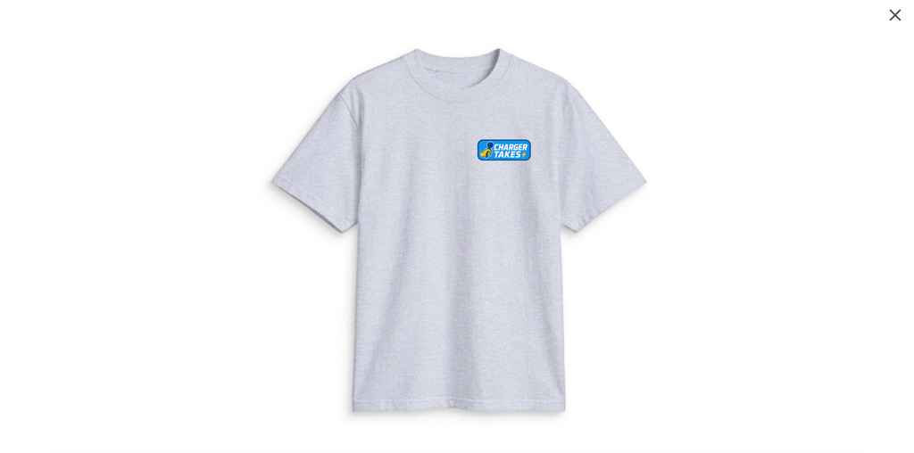 CHARGERTAKES WIDE LOGO TEE